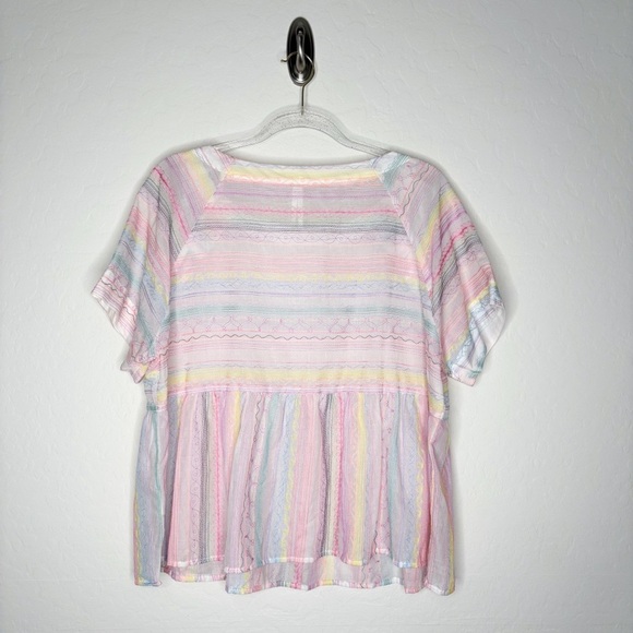 Anthropologie Letty Embroidered Babydoll Blouse Size Medium New With Tags - Picture 8 of 10